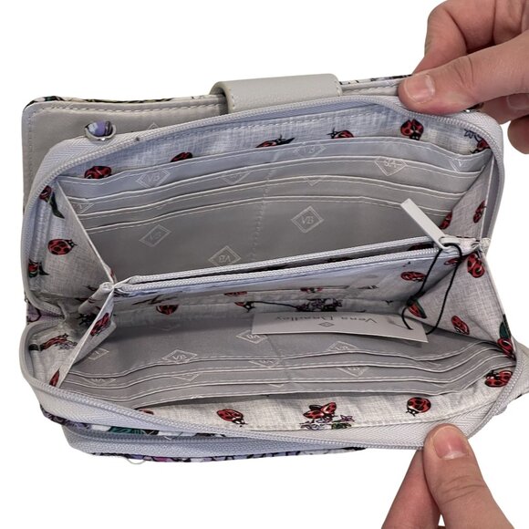 NWT Vera Bradley RFID Protection Lavender Meadow Print Wristlet Wallet Multiple - Picture 7 of 9
